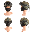 Тактичні окуляри захисна маска Solve із кріпленнями на каску із 3 змінними лінзами Чорна - зображення 4