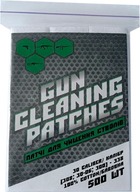 Патчі для чищення стволів зброї HTA 7.62 мм калібр 30 (308, 30-06, 300) - 338 квадратні 500 шт (HTA4212)