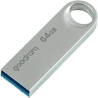Флеш пам'ять USB Goodram UNO3 64GB USB 3.2 Steel (UNO3-0640S0R11) - зображення 3