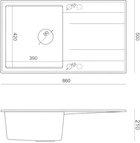 Кухонна мийка Quadron Evan 111 HCQE8650U5_BS_P2O - зображення 3