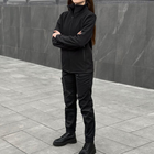 Жіноча Форма "Pobedov" Куртка на мікрофлісі + Штани - Карго / Демісезонний Костюм чорний розмір XL - зображення 2