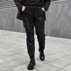 Жіноча Форма "Pobedov" Куртка на мікрофлісі + Штани - Карго / Демісезонний Костюм чорний розмір M - зображення 7