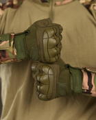 Тактичні рукавички mechanix mpact olive XL - зображення 4