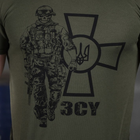 Потоотводящая мужская футболка Coolmax с принтом "Сoлдaт" олива размер 3XL - изображение 5