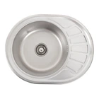 Кухонная мойка из нержавеющей стали Platinum ДЕКОР 5745 L (0,8/180 мм)