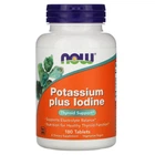 Минералы Калий плюс йод Potassium Plus Iodine Now Foods 180 таблеток