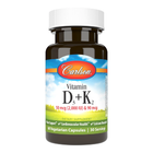 Витамины Carlson Витамин D3+K2 2000 МЕ и 90 мкг Vitamin D3+K2 60 вегетарианских капсул