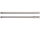 Насадка викруткова «Philips» PH1, PH2 x 150 мм, HEX 1/4" 2 шт. YATO (YT-0489)