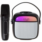 Колонка караоке Adler AD 1199 черная с микрофоном - SD/USB/AUX/Bluetooth