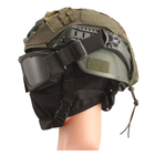 Тактические очки защитная маска с креплениями на каску с 3 сменными линзами Черная-толщина линз 3 мм - изображение 3