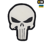 Нашивка PVC Punisher M-Tac Black/White - зображення 1