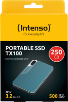 Dysk SSD Intenso TX100 250GB USB 3.0 Type-C (4034303033522) External - obraz 3