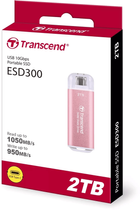 SSD диск Transcend ESD300 2TB USB 3.1 Gen 2 Type-C 3D NAND Pink (TS2TESD300P) External - зображення 5