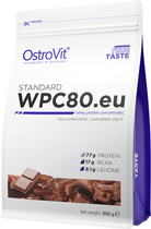 Białko OstroVit Standart WPC80.eu 900 g Czekolada (5902232610550) - obraz 1
