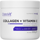 Дієтична добавка OstroVit Collagen + Vitamin C Натуральний 200 г (5903246224832) - зображення 1