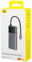 Hub USB-C 6w1 Baseus Metal Gleam 2 Series 2 x USB 3.0 + USB-C + HDMI + USB-C PD + Ethernet RJ45 Dark Gray (B00061802813-00) - obraz 8