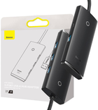 Хаб USB 4в1 Baseus Lite Series 4 x USB 3.0 2 m Black (WKQX030201) - зображення 1