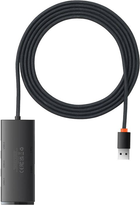 Хаб USB 4в1 Baseus Lite Series 4 x USB 3.0 2 m Black (WKQX030201) - зображення 2