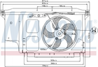 Вентилятор охлаждения двигателя NISSENS 85007 Peugeot 206, 308; Citroen Berlingo; Opel Grandland X 125479, 125383, 7104G7