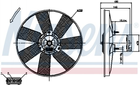 Вентилятор охолодження двигуна NISSENS 85538 Volkswagen Golf, Passat, Polo, Vento 1H0959455A, 1H0959455A