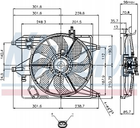 Вентилятор охлаждения двигателя NISSENS 85252 Renault Clio, Megane, Kangoo, Scenic; Nissan Kubistar 7700436917, 7701045816, 7701051483