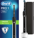 Elektryczna szczoteczka do zębów ORAL-B BRAUN Pro 1 Cross Action 750 Black (4210201203988) - obraz 8
