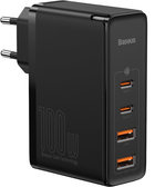 Сетевое зарядное устройство Baseus GaN2 Pro Quick Charger 2C+2U 100W EU Black