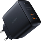 Мережевий зарядний пристрій Aukey 2 x USB-C 45 W Black (0689323784721) - зображення 4