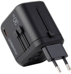 Мережевий зарядний пристрій Choetech 3 x USB-A 1 x USB-C 30 W US/EU/UK/AU Black (6932112102010) - зображення 1