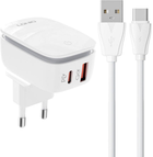 Мережевий зарядний пристрій Ldnio USB-C + кабель USB-C (A2425C Type-C) - зображення 1
