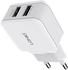 Мережевий зарядний пристрій Ldnio 2 x USB 12 W White (A2202 EU) - зображення 1