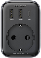 Adapter podróżny Ugreen EU - UK 2 x USB-A 1 x USB-C Czarny (6941876212613) - obraz 2