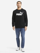 Bluza bez kaptura polarowa męska Puma Ess Big Logo Crew Fl 586678-01 XS Czarna (4063697319738) - obraz 3