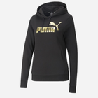 Bluza z kapturem damska Puma Ess+ Metallic Logo Hoodie Tr 84909601 M Czarna (4065453125003) - obraz 6