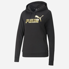 Bluza z kapturem damska Puma Ess+ Metallic Logo Hoodie Tr 849096-01 2XS Czarna (4065453124976) - obraz 6