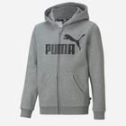 Młodzieżowa bluza rozpinana chłopięca Puma Ess Big Logo Fz Hoodie Tr B 58696803 140 cm Szara (4063697293663) - obraz 1