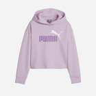 Dziewczęca bluza z kapturem Puma Ess+ 2Color Logo Short Length Hoodie Tr 68099360 116 cm Różowa (4099686764111)