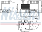 Масляный радиатор (теплообменник) NISSENS 90706 Ford Focus, Connect, Transit 7T1Q6B624AA, 1420678, 7T1Q68624AA