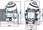 Радіатор масляний (теплообмінник) NISSENS 91154 Skoda Roomster, Fabia; Volkswagen Polo; Seat Ibiza 03P115389, 03P115389A, 03P115389B