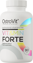 Харчова добавка OstroVit Vit&Min Forte 90 таблеток (5902232617696) - зображення 1