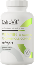 Харчова добавка OstroVit Vitamin E Natural Tocopherols Complex 90 капсул (5903933902548) - зображення 1
