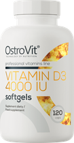 Харчова добавка OstroVit Vitamin D3 4000 IU 120 капсул (5903933902524) - зображення 1
