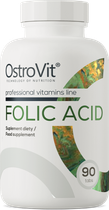 Харчова добавка OstroVit Folic Acid 90 таблеток (5902232619256) - зображення 1