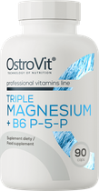 Suplement diety OstroVit Triple Magnesium + B6 P-5-P 90 kapsułek (5903246229219) - obraz 1