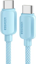 Кабель ESSAGER Breeze USB Cable Type C to Type C 2 м 100W Blue (EXCTT1-WLA03-P)