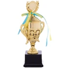 Кубок спортивный с ручками и крышкой приз спортивный SP-Sport Heroe 866C высота 27,5 см Gold