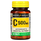 Витамин C, Mason Natural, 500 мг, 100 таблеток (MAV-05171)