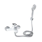 Змішувач для ванни Lidz Latwa 006 LDLAT006WHI45424 (білий з хромом)
