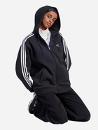 Толстовка на блискавці з капюшоном жіноча adidas Adicolor Classics 3-Stripes Full-Zip Hoodie W IK0438 S Чорна (4066761329343) - зображення 3