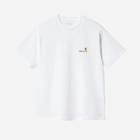 Футболка бавовняна довга жіноча Carhartt WIP American Script T-Shirt W I032218-02XX S Біла (4064958736264) - зображення 1